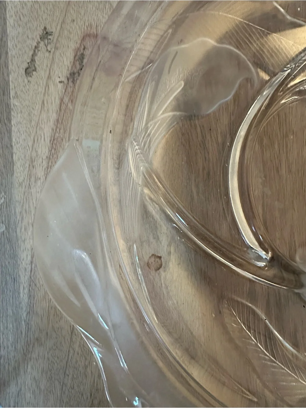 Calla Lily Divided Crystal Serving Tray 14”